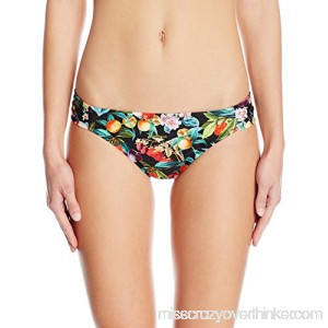 Nanette Lepore Women's Side Shirred Hipster Bikini Swimsuit Bottom Multi Amor Atitlan B07CN8R7TL